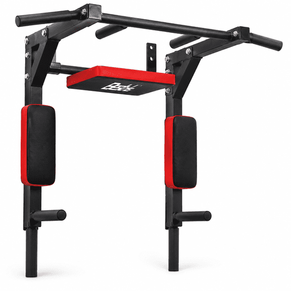 Wall Mounted Pull-up & Dip Station Multifunctional Home Gym Indoor Workout