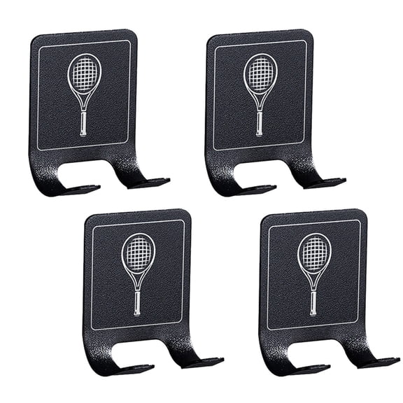 Wall Mounted Racket Rack Metal Hanging Hook Tennis Racket Holder Vertical Display Holder for Garage Gym Workouts