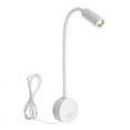 thumbnail image 1 of Wall-Mounted Reading Lamp Wall Hose Bedside Switch Control Minimalist Style Lamp(White US Plug), 1 of 4