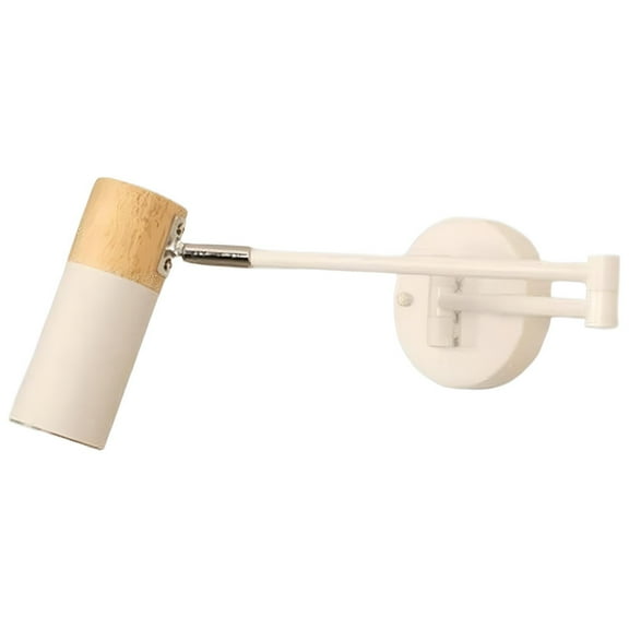 Wall Mounted Reading Light for Bedroom Led Hardwired Sconce with Switch On/Off Modern Swing Arm Bedside Wall Mount Lamp (White) Harlik