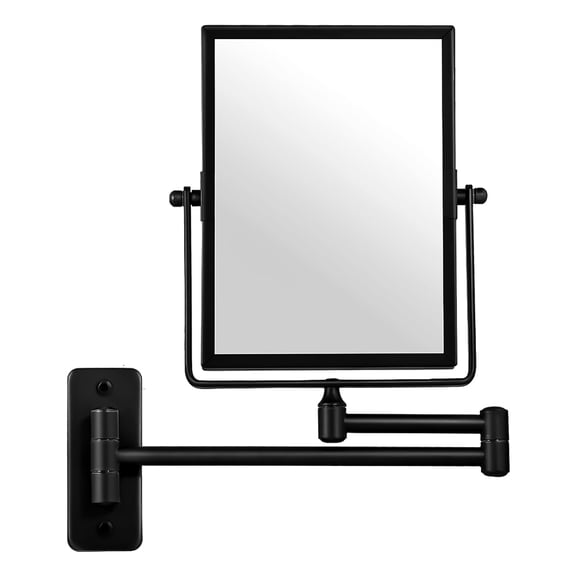 Wall Mounted Rectangular Face Mirror, 8x6 Inch, 3x Magnified Double-Sided