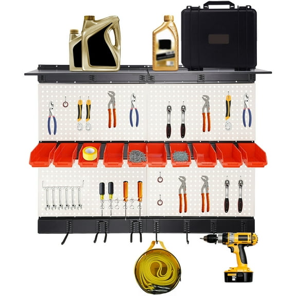 Wall Mounted Rectangular Garage Storage Organizer Wall Garage Storage Tool Storage Rack Kit