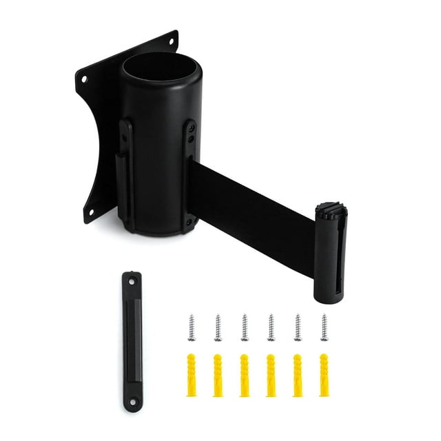 Buy CCW Series WMB-120 Wall Mounted Retractable Belt Barrier Fixed Polished Stainless Steel Case 7 5 Ft To 10 Ft Belt