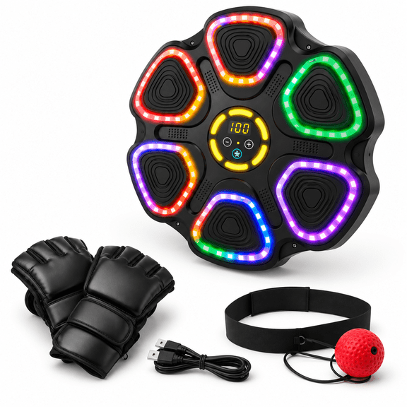 Wall Mounted Rhythm Punching Target with Wireless Audio and Adjustable Modes