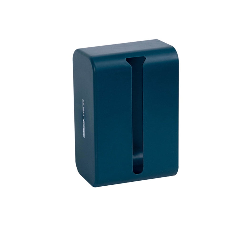 Wall Mounted Roll Tissue Container Punch Free Tissue Box Holder for Tissue Paper Facial Tissue