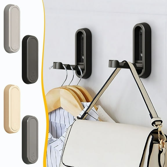 Wall Mounted Rotating Clothes Hook - Space Saving Foldable Design for Coats and Accessories