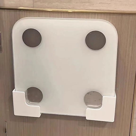 Wall Mounted Scale Holder | No-Drill Bracket for Digital Bathroom & Kitchen Scales | Space Saving Storage Organizer for Home