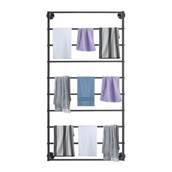 Wall-Mounted Scarf Rack, White/ Black/Gold Scarf Rack, for Bedrooms, Bathrooms, Florists, and Gift stores to Store Towels, Scarves, Silk Scarves, Shawls, Ties, and More