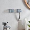thumbnail image 1 of Wall Mounted Shaving Tool Rack, Waterproof Transparent Bathroom Organizer with Flip Cover, Punch-Free Adhesive Storage Box for Razor, Grooming Tools, Shower Accessories, 1 of 4