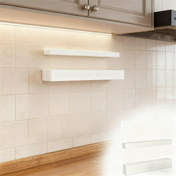 Wall Mounted Shelf Rack Organizer with Hooks for Kitchen Bathroom Storage Space Saving Floating Shelves Acrylic Construction for Organized Countertops and Easy