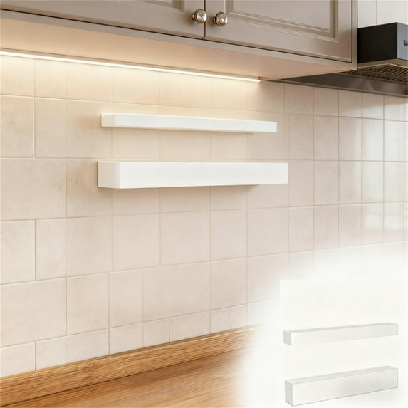 Wall Mounted Shelf Rack Organizer with Hooks for Kitchen Bathroom Storage Space Saving Floating Shelves