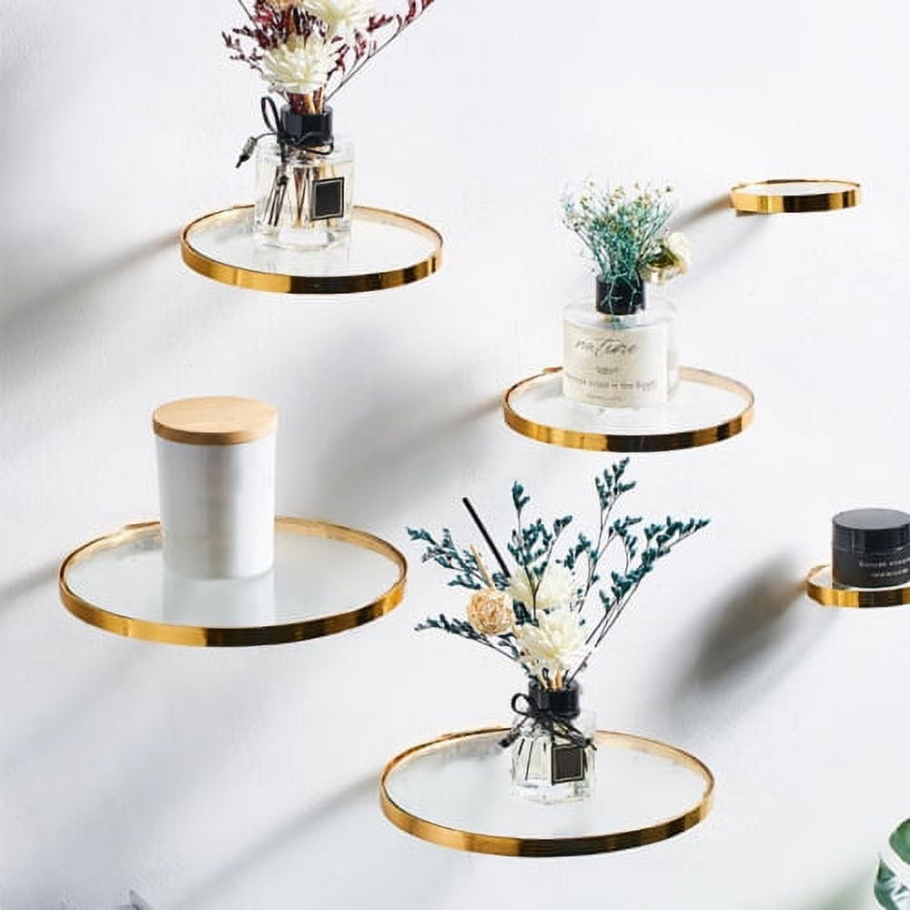 Wall Mounted Shelf, Small Glass Floating Decorative Display Shelf ...