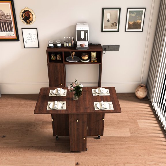 Wall-Mounted Sideboard with 4-in-1 Socket / Solve Dining Area Clutter