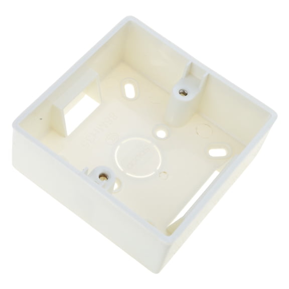 Wall Mounted Single Gang Junctions Box 86 Type Electrical Outlet Mounting Box White Plastic Protections Box