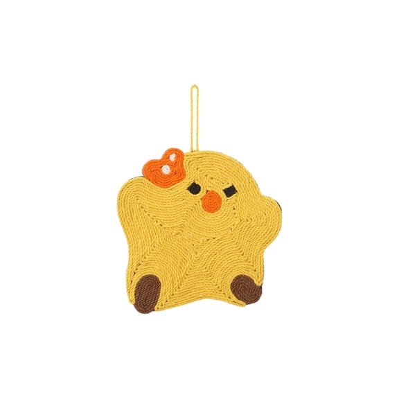 Wall Mounted Sisal Cat Scratcher with Balls - Vertical Scratching Post with Interactive Sound Balls, Saves Furniture, for Indoor Cats