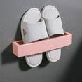 thumbnail image 1 of Wall Mounted Slipper Storage Rack - Bathroom Shoe Organizer for Sandals & Flip Flops, Space Saving No-Drill Design, 1 of 6