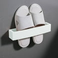 thumbnail image 1 of Wall Mounted Slipper Storage Rack - Bathroom Shoe Organizer for Sandals & Flip Flops, Space Saving No-Drill Design, 1 of 6