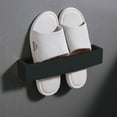 thumbnail image 1 of Wall Mounted Slipper Storage Rack - Bathroom Shoe Organizer for Sandals & Flip Flops, Space Saving No-Drill Design, 1 of 6