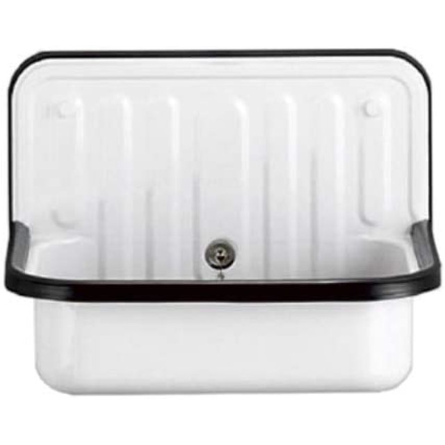 Wall Mounted Small Service Sink Glazed Steel Utility Sink, With