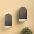 thumbnail image 1 of Wall Mounted Soap Dish with Lid, No Drill Adhesive Mount, Large Gray Plastic Soap Holder with Drainage Holes for Bathroom Shower and Kitchen Sink (3 Pcs), 1 of 7