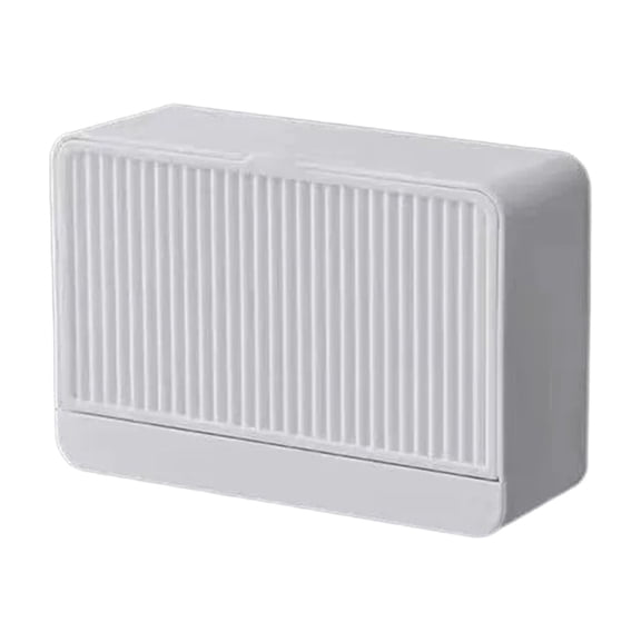 Wall-Mounted Soap Holder for Shower Double-Compartment Drainable Soap Dish with Renovate Lid No Drilling Required Bathroom Laundry Dormitory Rv Camper Accessories for Inside 4.72x3.94x1.77In