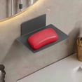 thumbnail image 1 of Wall Mounted Soap Holder for Shower and Kitchen Sink Sturdy Stainless Steel Gray Smile Home, 1 of 9