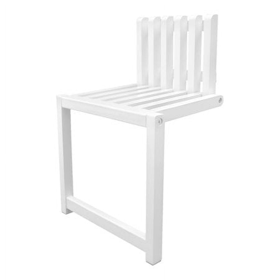 Wall Mounted Solid Wood Porch Chair Footstool Folding Chair Hidden