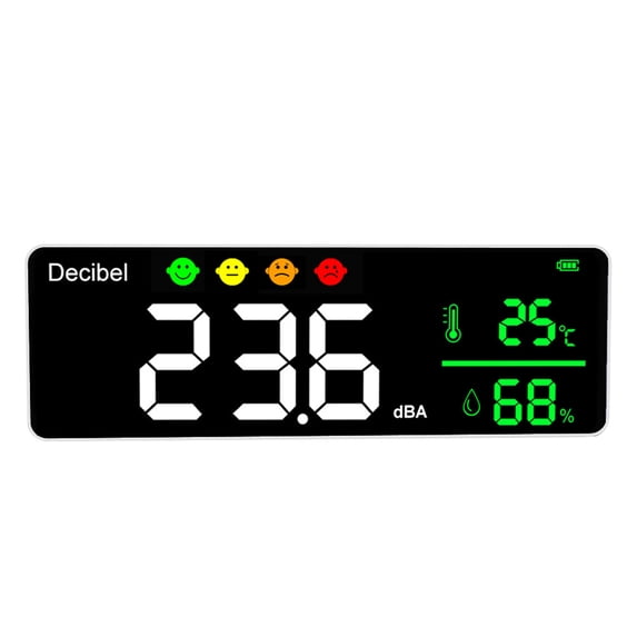 Wall Mounted Sound Levels Meter With Temperature Humidity Sensors For Accurate Measurement In Indoor Decibel Meter