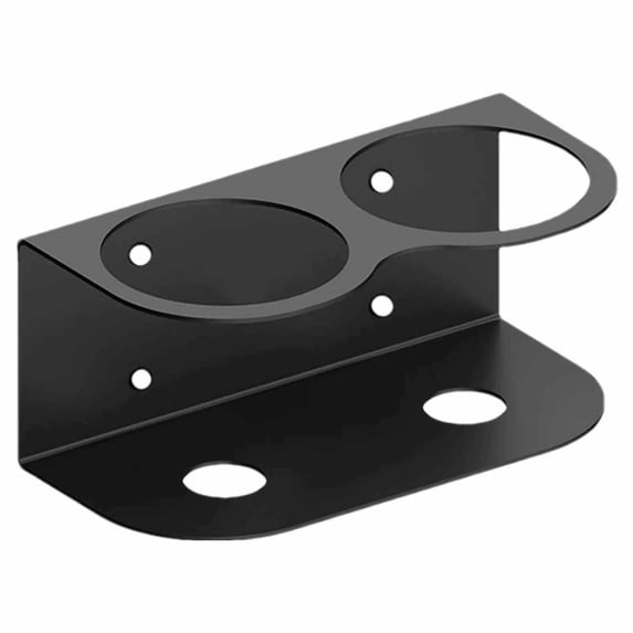 Wall-Mounted Spray Bottle Rack (2-Hole), Heavy-Duty Metal Organizer for Paint, Cleaning Supplies, and Garage Storage