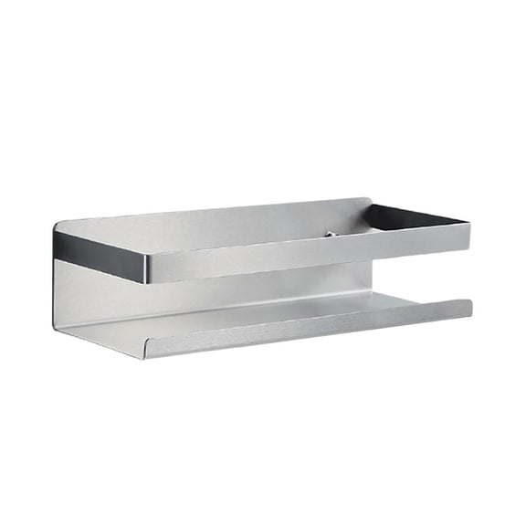 Wall Mounted , Stainless Steel Seasoning Rack, Jar Storage Shelf Kitchen Storage Holder Organizer - S S