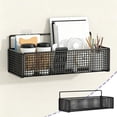 thumbnail image 1 of Wall Mounted Storage Basket,Metal Wire Basket,Kitchen Storage Rack,Space Saving Wall Basket,Bathroom Toiletry Organizer,Hanging Storage Basket With Bottom Hooks,Multipurpose Organizer, 1 of 6