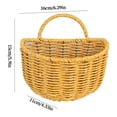 thumbnail image 1 of Wall-Mounted Storage Basket, Woven Organizer, Imitation Rattan Home Kitchen Storage Container, Multi-Functional Wall Decor, 1 Count, 1 of 6