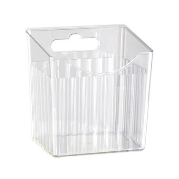 Wall Mounted Storage Bin Hanging Container Organizer Basket For Kitchen Bathroom Office Bedroom Transparent
