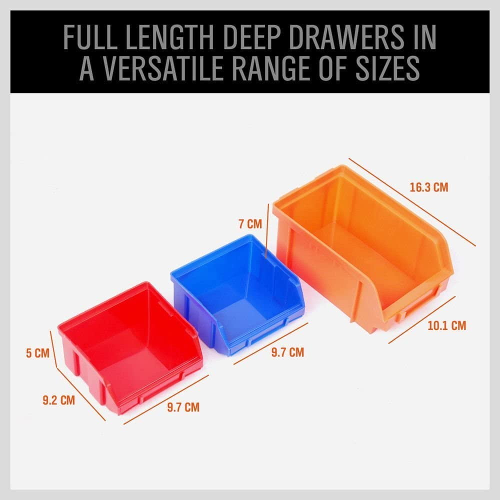 Wall Mounted Storage Bins Organizer 30PC Garage Tool Parts Rack for Men's Gift