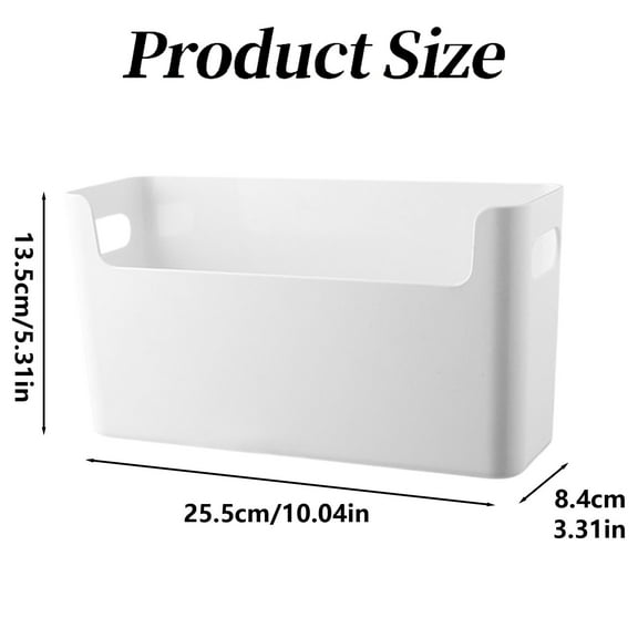 Wall-Mounted Storage Box, Large Capacity Plastic Storage Box, Kitchen Cabinet Container, Under Sink Door Storage Shelf for Kitchen,Bathroom,Office,Garage,Craft Room, 10X3.3X5.3 inch