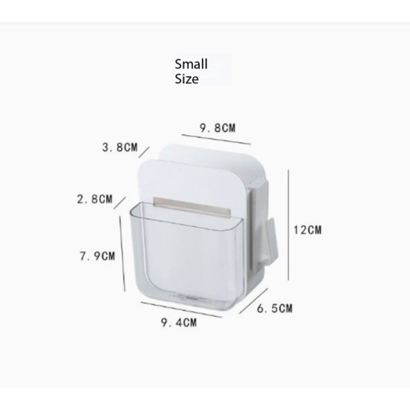 Wall-Mounted Storage Box - Punch-Free Small Rack for Phones, Cables, and Stationery - Perfect for Dorms and Bunk Beds