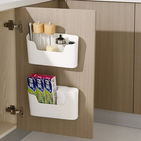 Wall Mounted Storage Box Sundries Organizer Kitchen Cabinet Door Container Case