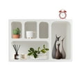 thumbnail image 1 of Wall Mounted Storage Cabinet, Floating Wall Shelf with 5 Compartments Open Storage Rack Freestanding  Organizer White for Kitchen Study Room Living Room Bathroom, 1 of 9