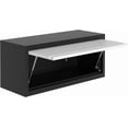 thumbnail image 1 of Black Wall-Mounted Storage Cabinet – Floating Garage/Tool Cabinet with Doors, Basement, Kitchen, Warehouse Organizer, 13.8" H, 1 of 7