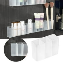 Space Saving Wall Mounted Storage Organizer for Home Bathroom Compartment Hanging Shelf with Backing Ideal for Makeup Brushes and Lipstick Storage