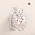 thumbnail image 1 of Wall Mounted Storage Rack Onion Ginger Garlic Condiments Spice Kitchen Shelf Punch-Free Vegetable Fruit Drain Basket Kitchen, 1 of 16
