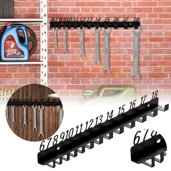 Wall Mounted Storage Shelf Organizer Numbered Metal Rack for Garage Workshop Home Space Saving Tool Holder with Easy Install A