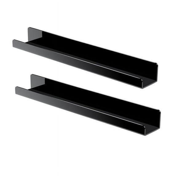 Wall-Mounted Storage Shelf Punch-Free Sticker Wall Home Bedroom In-Line Partition Storage Racks Bookshelf Shelving Black