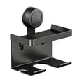 thumbnail image 1 of Wall Mounted Suction Cup Hair Dryer Holder, No-Drill Bathroom Organizer with Hook, Alloy Metal Storage Rack for Hair Styling Tools, Space-Saving Vanity Solution, 1 of 6