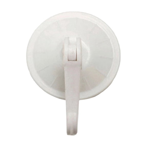 Wall Mounted Suction Hooks Plastic Utility Hanger Stand No Drill Space Saving Storage Organizer for Home Kitchen Bathroom Accessories 1 Pack 2.1x1.1in White