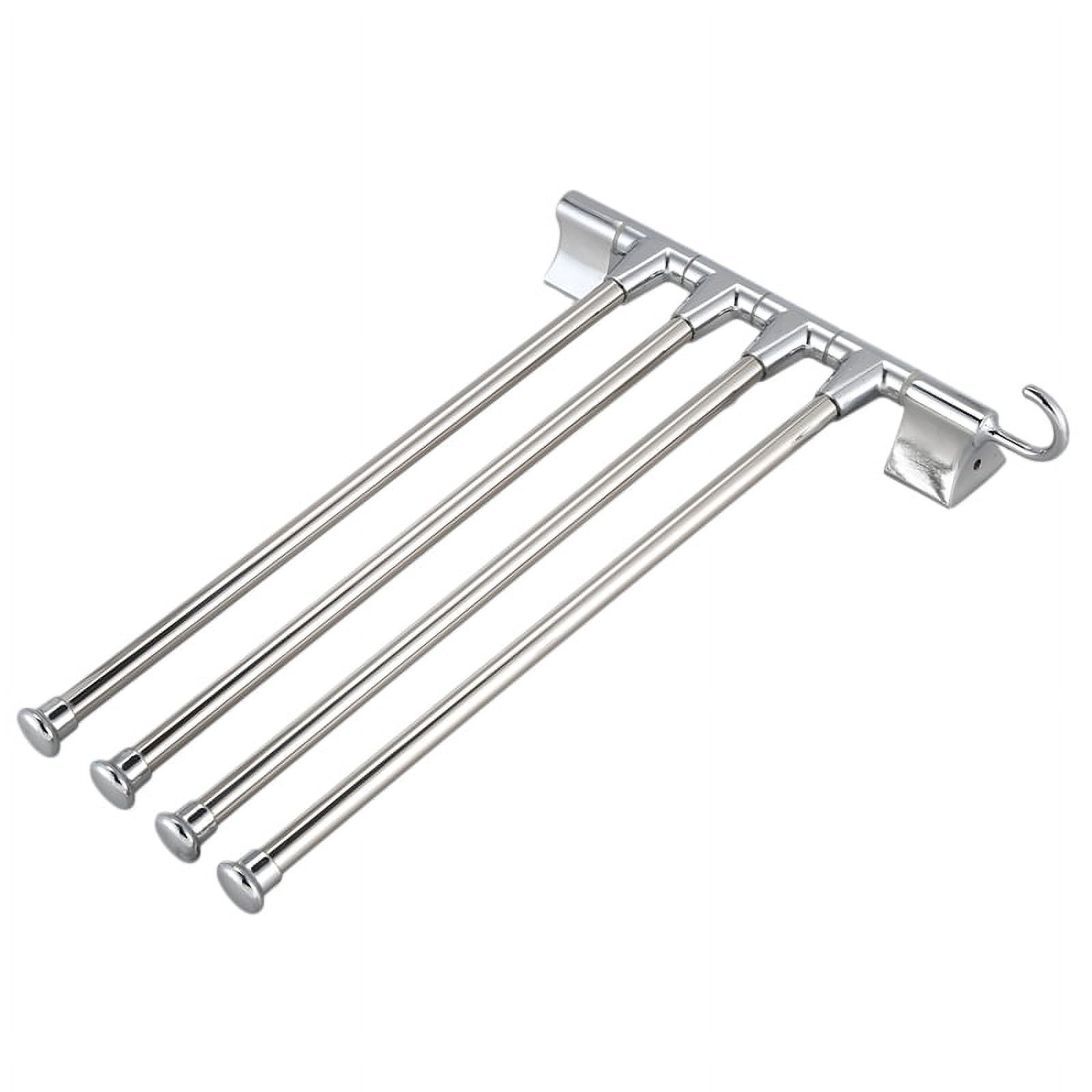 WallMounted Swing 4Arm Kitchen Towel Rack,Stainless Steel