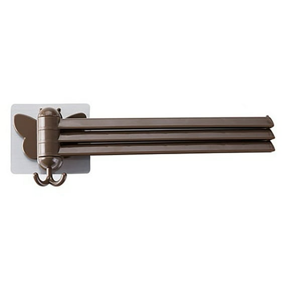 Wall Mounted Swing Towel Bar - Bath Towel Rod Arm, Bathroom/Kitchen Swivel Towel Rack Hanger Holder Organizer, Folding Space Saver Towel Rail