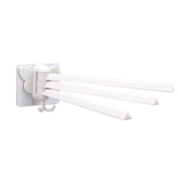 Wall Mounted Swing Towel Bar Swivel Towel Rod Arm Folding Towel Rail Bathroom Kitchen Towel Rack Hanger Holder Space Saving Organizer