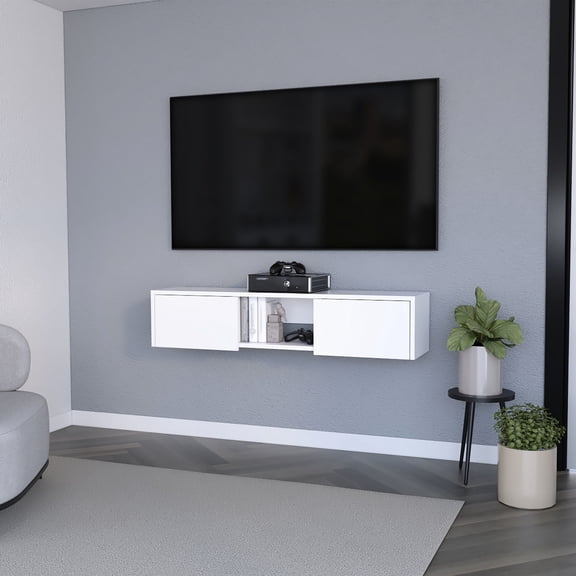 Wall-Mounted TV Stand with Open Space / Ideal for 50 Inch TVs in Home