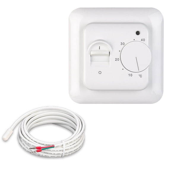 Wall Mounted Temperature Controller For Radiant Floor Heating 5 40 Adjustable 16A Output Double Sensors Protecting